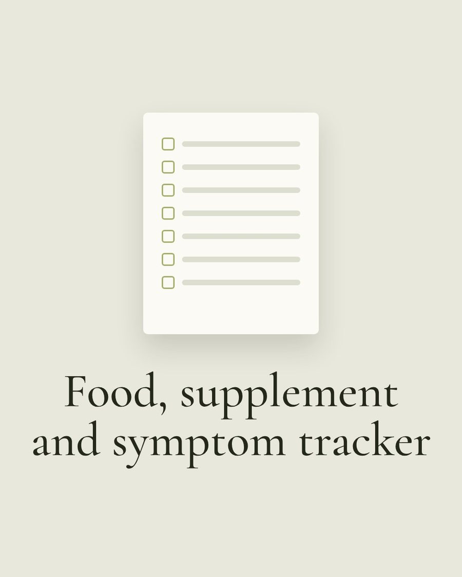 Food, supplement and symptom tracker